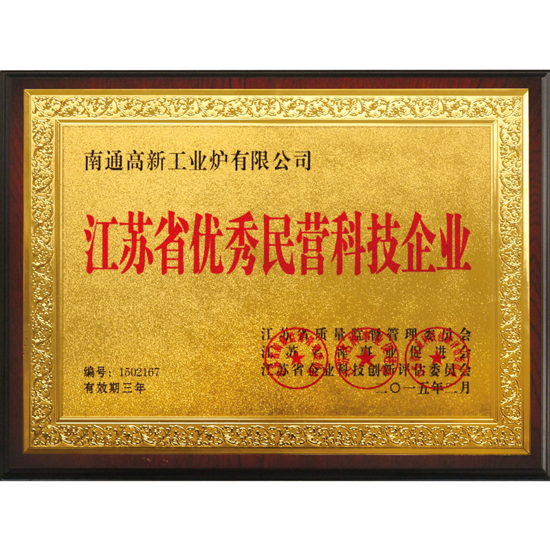 江蘇省優(yōu)秀民營科技企業(yè)